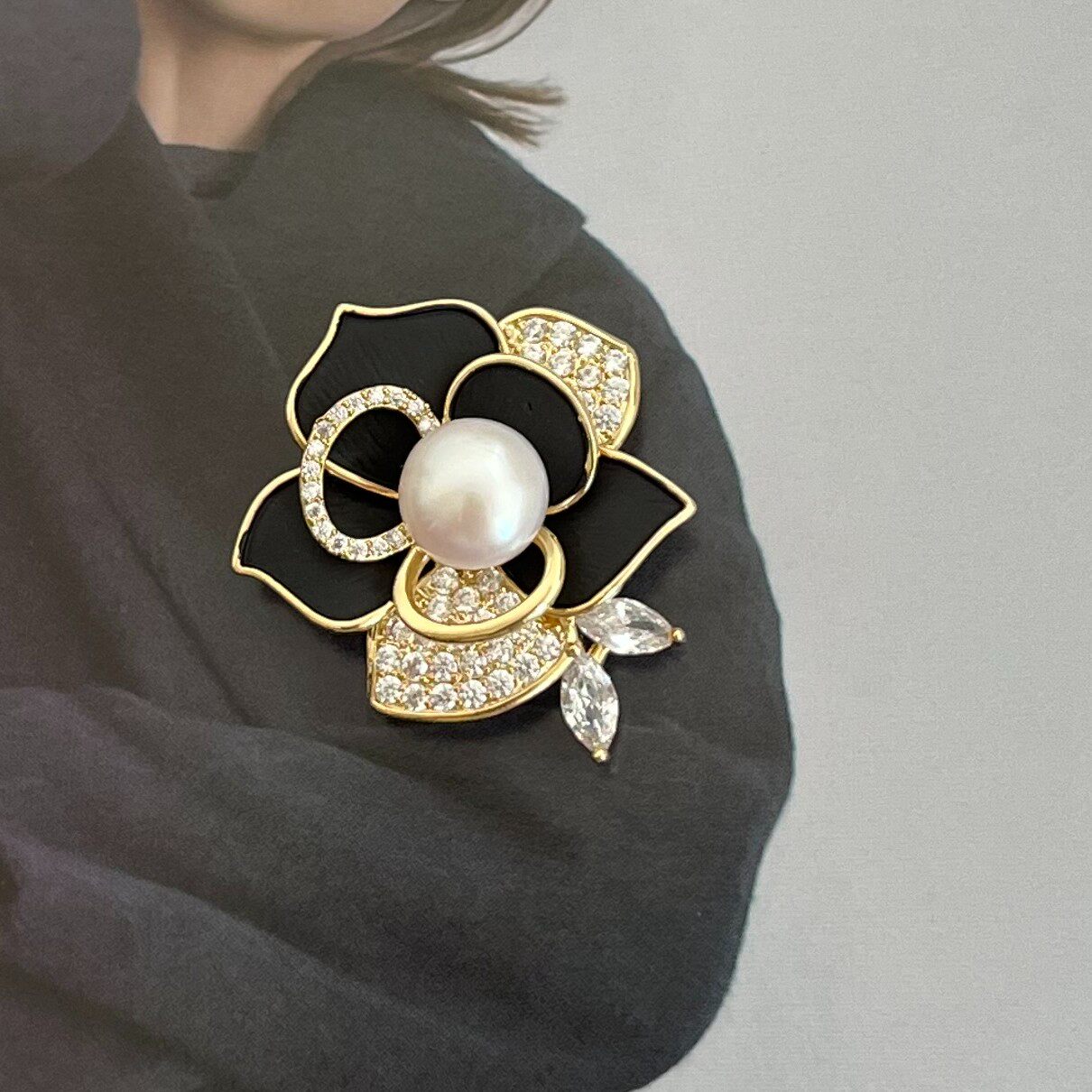 【山茶花】山茶花高档气质磁吸胸针