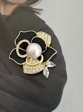 【山茶花】山茶花高档气质磁吸胸针