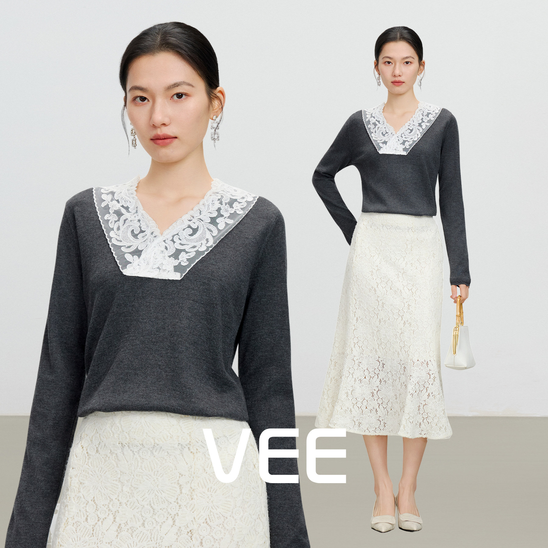 绵羊毛气质毛衣女款2025新款