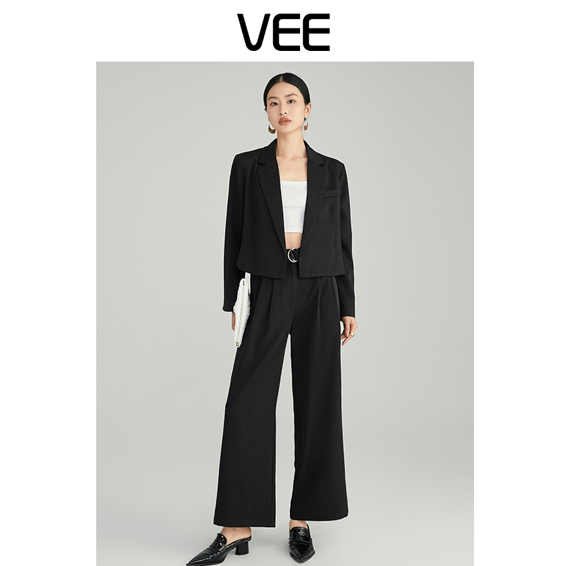 西服加阔腿长裤两件套VEE/唯己