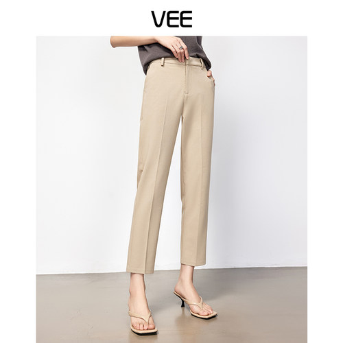 VEE春秋新款通勤时尚显瘦烟管裤