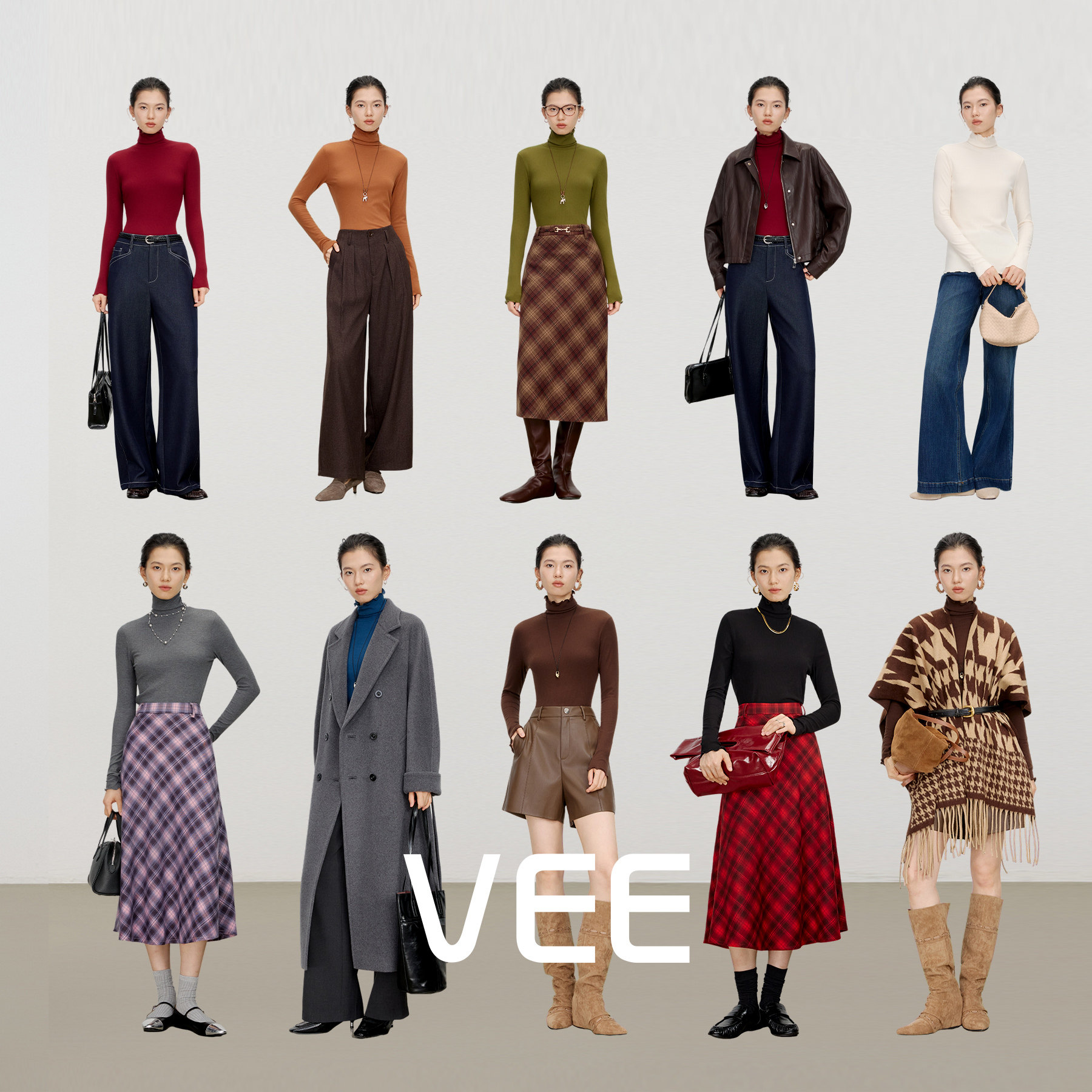 VEE【暖阳】木耳边高领#25秋冬桑蚕丝高弹修身打底衫百搭显瘦上衣