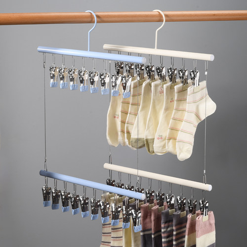 双层挂帽子夹收纳架挂钩宿舍袜夹