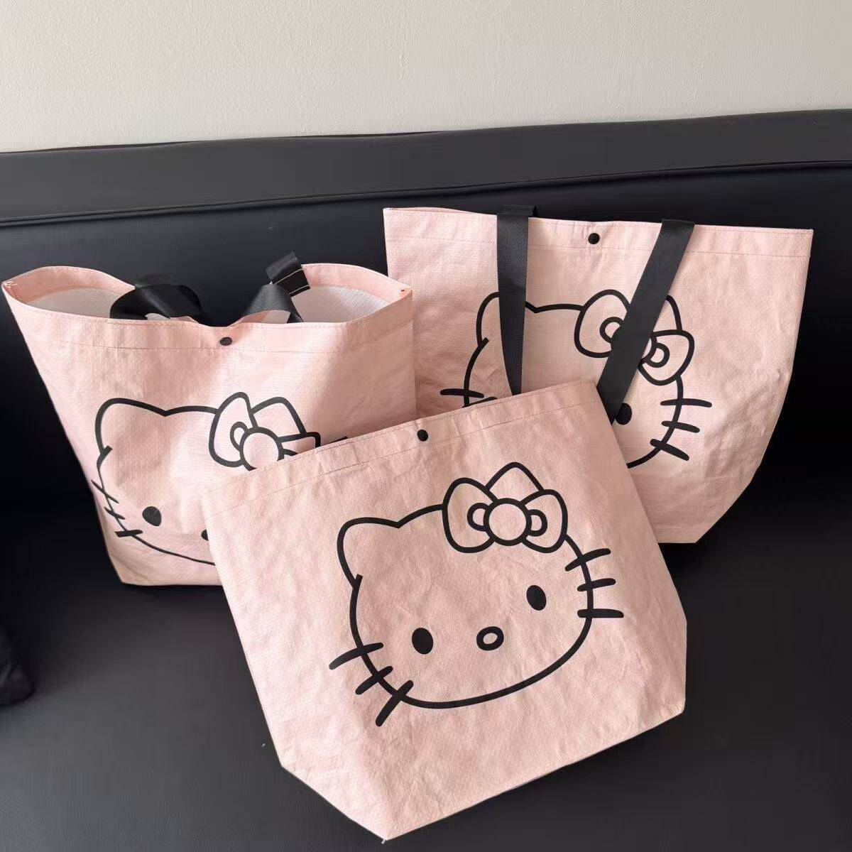HelloKitty礼品袋卡通大号伴手礼编织袋大容量购物袋包装袋环保袋