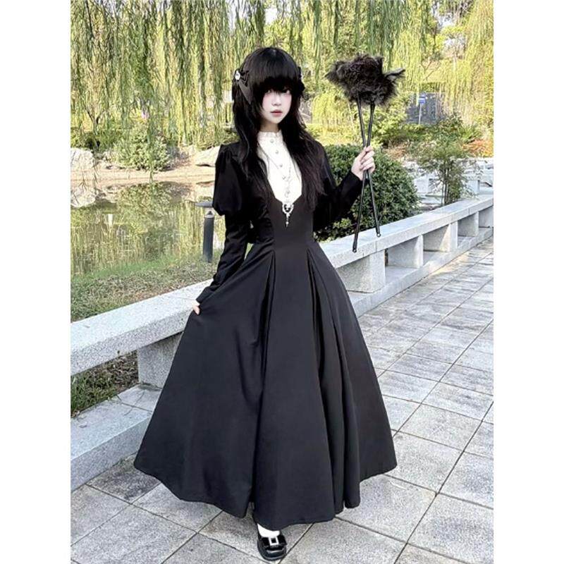 十字魔女暗黑修女风显瘦连衣裙