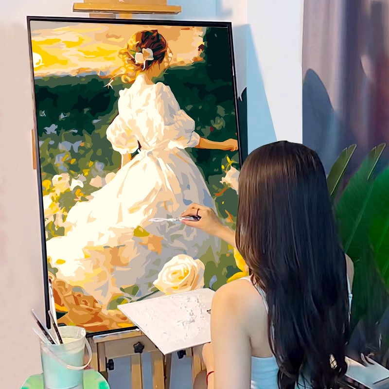 仙境爱丽丝装饰画仿油画风成品欧式古典人物风景唯美卧室客厅挂画图片