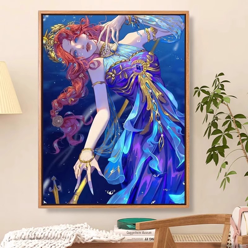 第五人格游戏人物成品装饰画喷印高清仿油画约瑟夫渔女卡通挂摆画图片