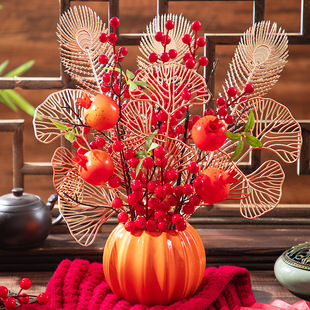 室内桌面新年春节装饰马年发财果福桶摆件喜庆摆设装饰品过年装扮