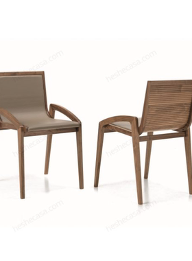 porada北欧橡木餐椅餐厅意式极简设计师款休闲椅子酒店家具定制