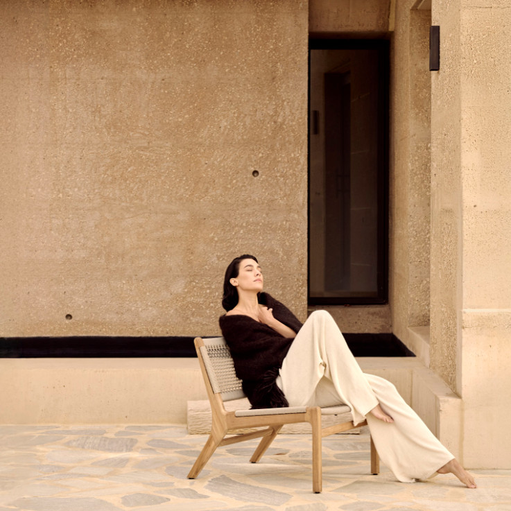 ethnicraft藤编实木阳台沙发椅中古休闲躺椅酒店别墅设计师样板房,住宅家具,餐椅,淘宝优惠券,粉丝福利购,淘宝优惠卷