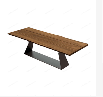 意大利RIVA1920北美黑胡桃木茶桌北欧简约实木面餐桌意式极简餐桌