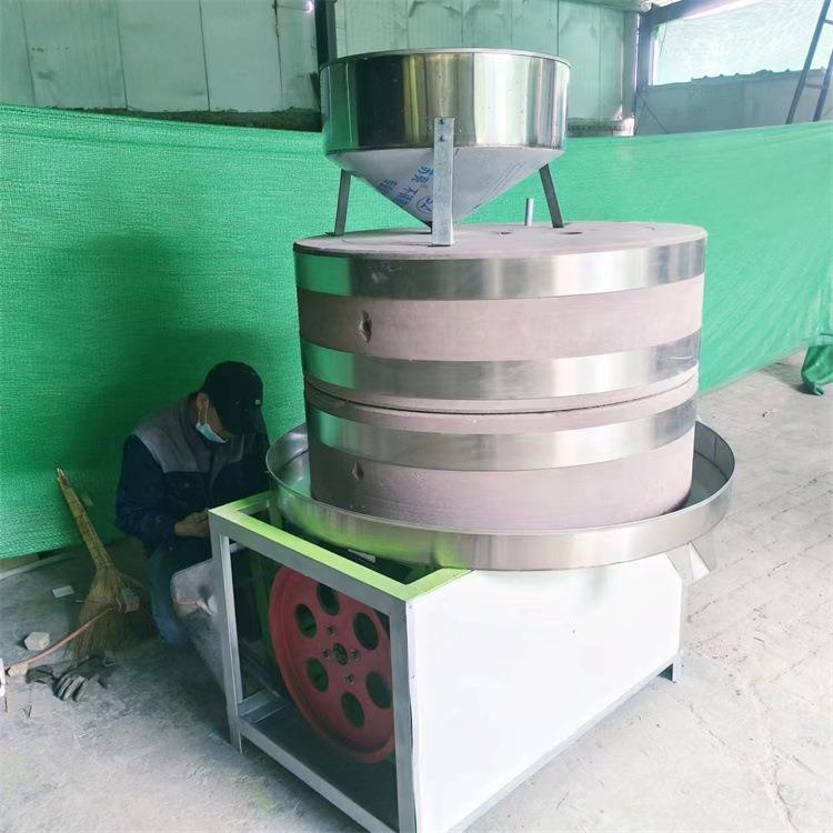 小型电动石磨机杂粮加工全自动磨面粉机黄豆大米芝麻酱研磨机