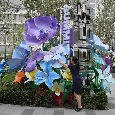 大型户外eva防水手工纸艺花商场景区房地产dp点活动氛围美陈装饰