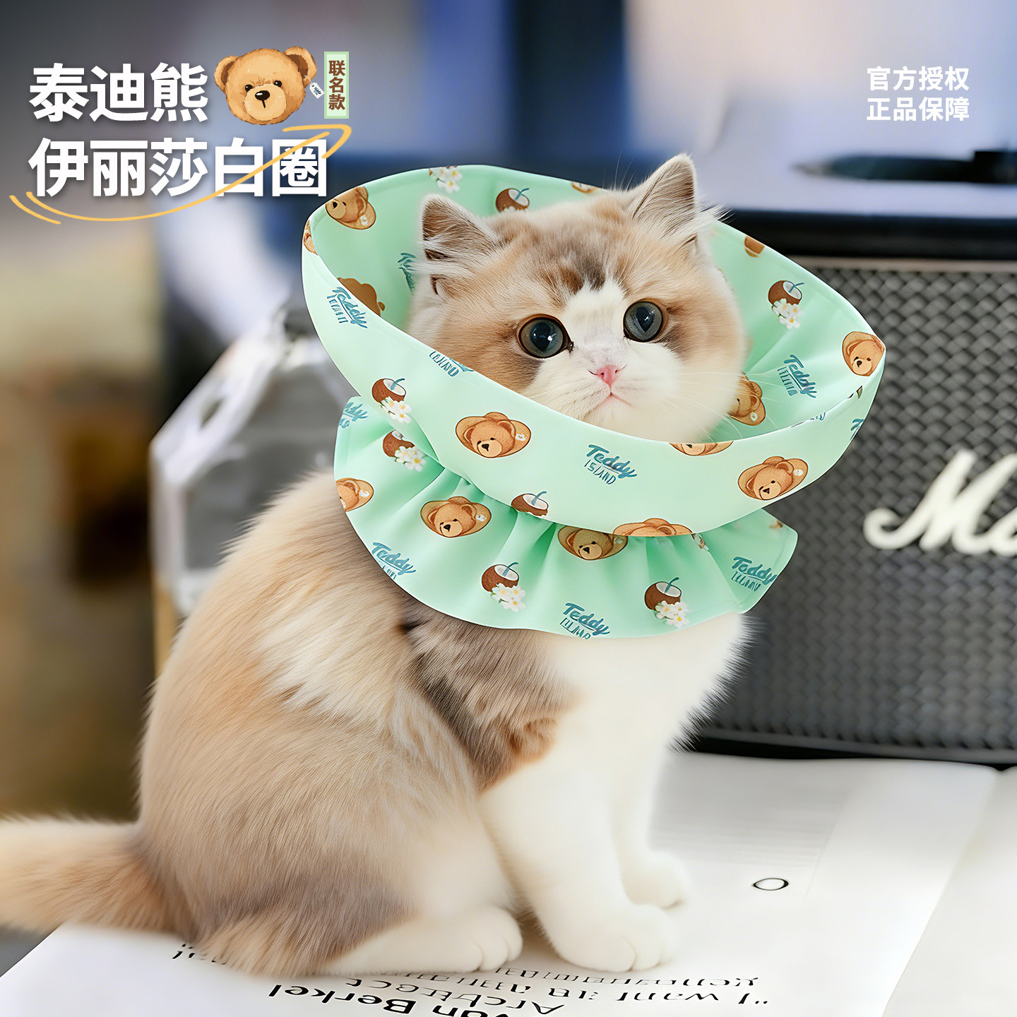 猫咪伊丽莎白圈软圈可调节项圈术后防抓咬防舔绝育头套宠物围脖