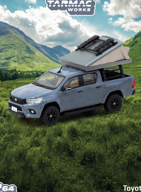 TW 丰田Toyota Hilux 灰色 1:64 T64R-041-CAMP 仿真合金汽车模型