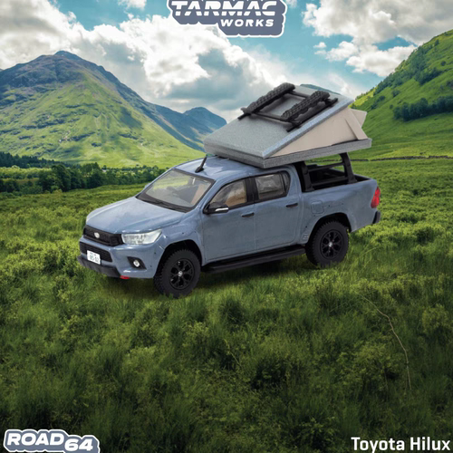TW 丰田Toyota Hilux 灰色 1:64 T64R-041-CAMP 仿真合金汽车模型