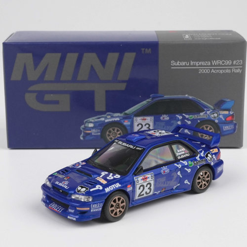 MINIGT164斯巴鲁WRC99合金车模