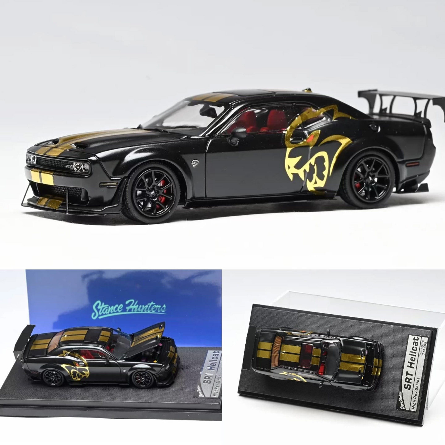 SH 1:64道奇挑战者Dodge SRT Hellcat 地狱猫 可开盖合金汽车模型