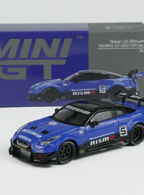 MINIGT 1:64 日产尼桑R35 NISSAN 35GT-RR LB蓝 1124合金汽车模型