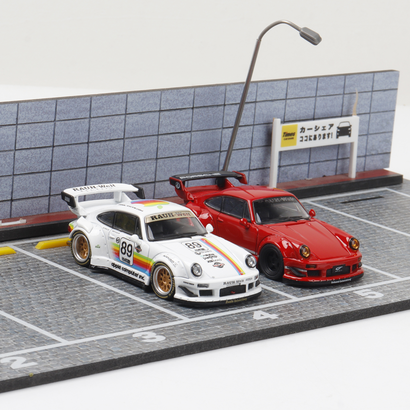 Star Model 1:64 保时捷RWB 964 GT尾翼版 宽体改装 930 汽车模型