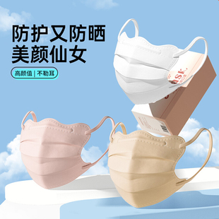 一次性防寒口罩保暖女秋冬季高颜值2026新款护眼角透气蝶形显脸小