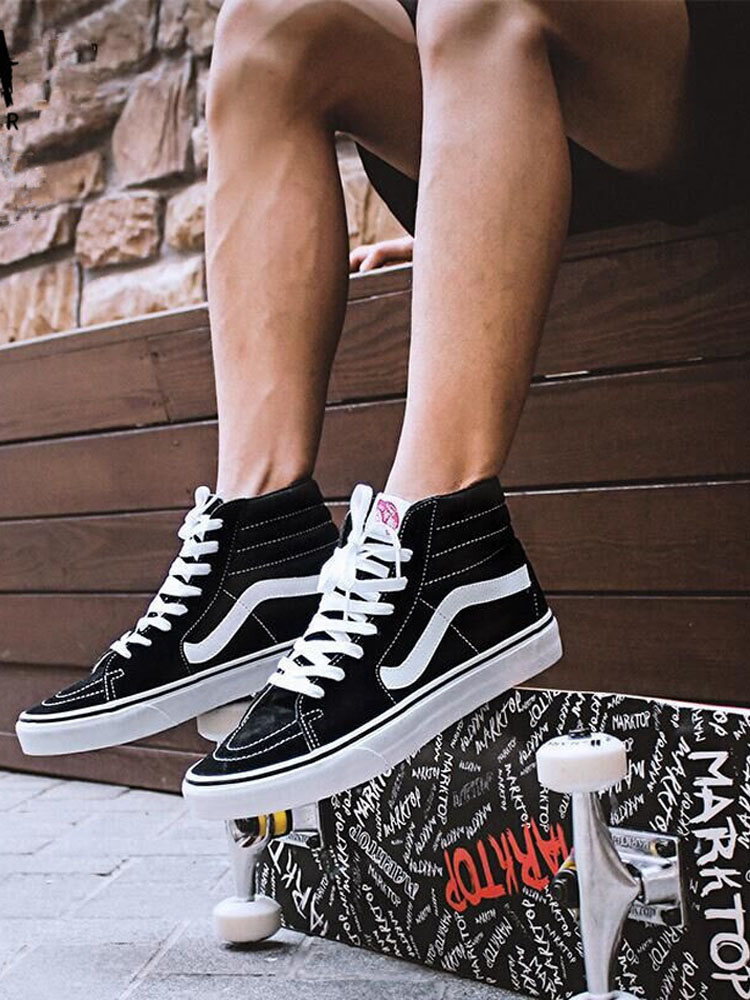 vans车缝线系带经典款高帮