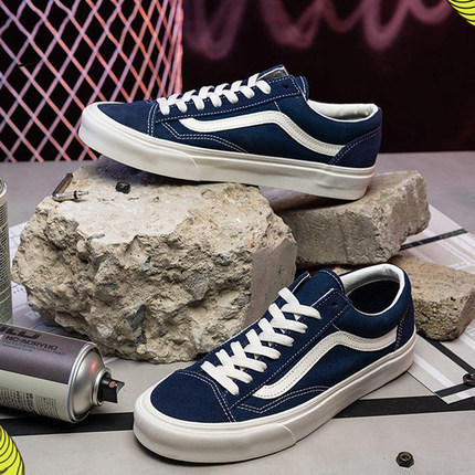 Vans范斯官方旗舰店 Style 36复古寂静蓝情侣运动休闲舒适滑板鞋