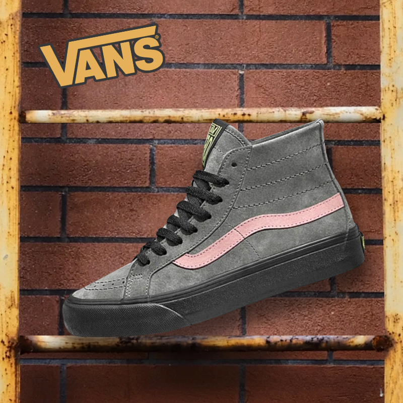 vans车缝线系带男子高帮