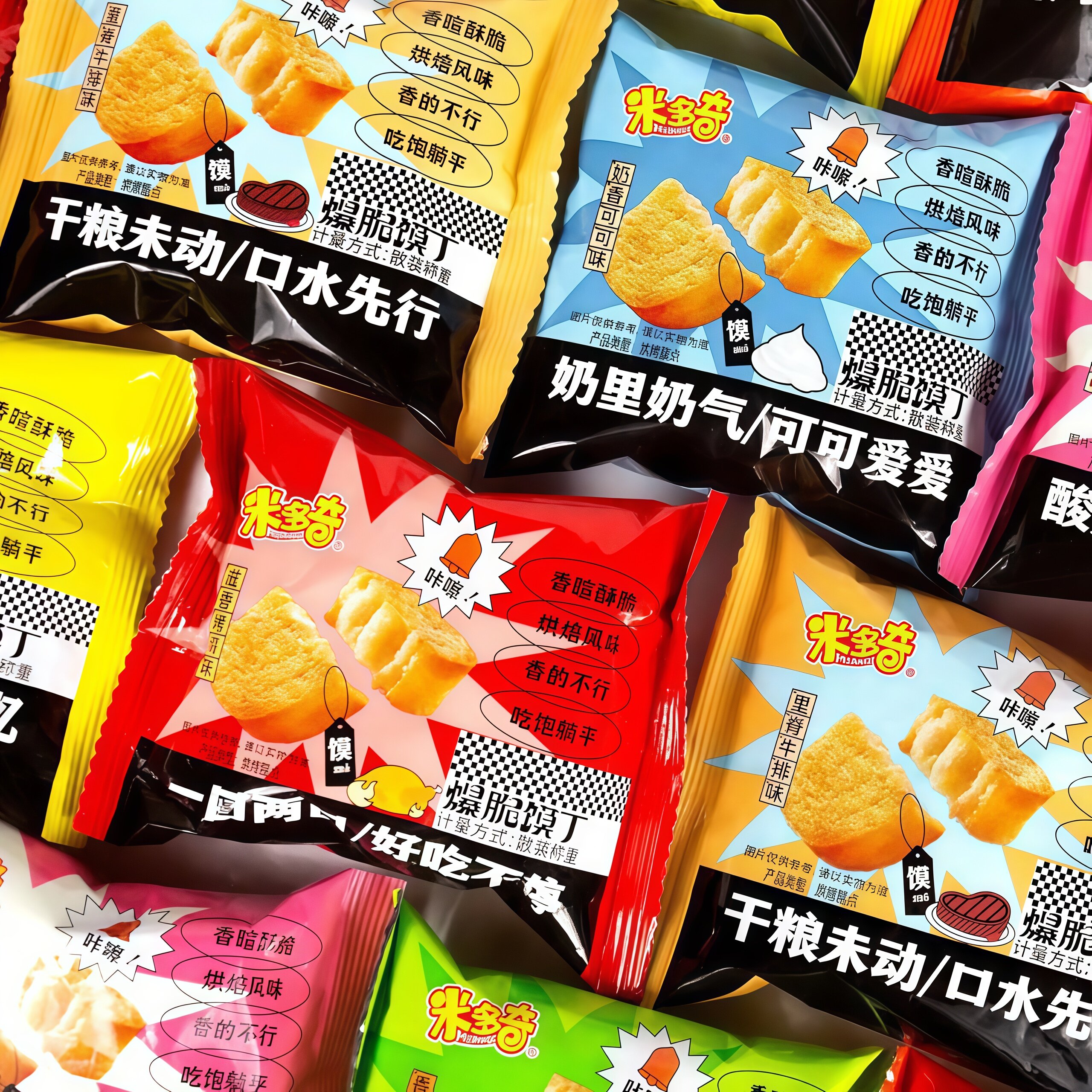 米多奇烤馍片零食饼干馍丁小吃小馒头多口味休闲酥性饼干独立包装