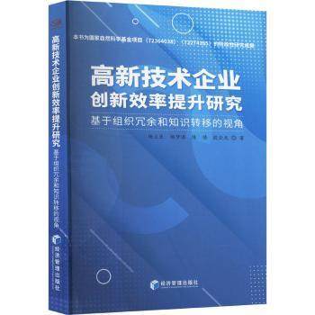 高新技术企业创新效率提升研究：基于组织冗余和知识转移的视角杨立生、杨梦源、陈倩、段云龙 著9787509698792经济管理出版社