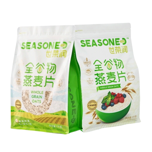 世荣润纯燕麦片全谷物营养早餐冲泡即食快煮食袋装无添加蔗糖食品