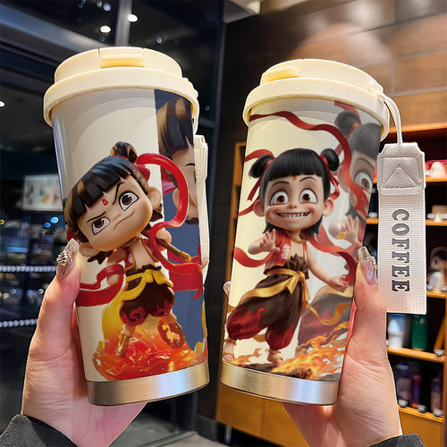 新款联名不锈钢保温杯哪吒同款