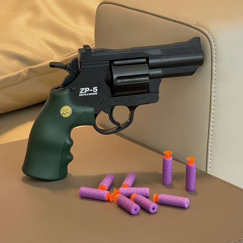 枪玩具手枪儿童男孩可发射软蛋小月亮左轮软弹枪zp5儿童节礼物61