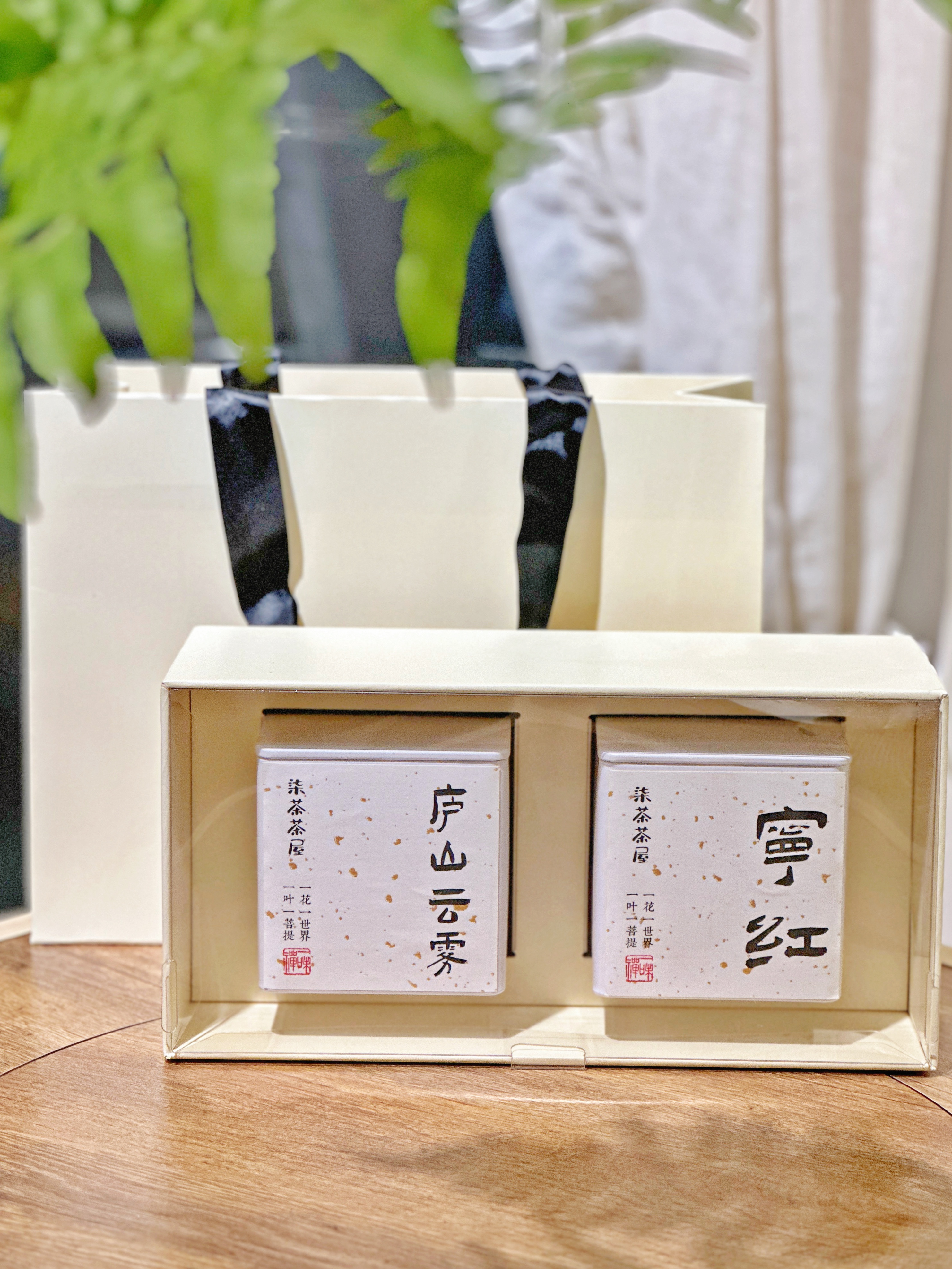 江西茶礼新茶庐山云雾茶 宁红茶组合试喝体验装 伴手礼礼盒两罐装