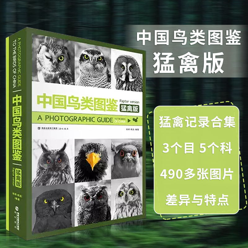 现货 中国鸟类图鉴猛禽版 观鸟识鸟BB科普读物 爱好者课外常见新手入门观鸟日常 亚洲鸟类观察手册国家地理珍稀鸟类全书 海峡书局