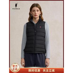 女式羽绒马甲2025冬季新品简约百搭立领90鸭绒马甲背心