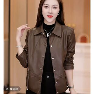 皮衣女2026秋冬最新款韩版宽松显瘦时尚洋气A版外套百搭减龄潮流