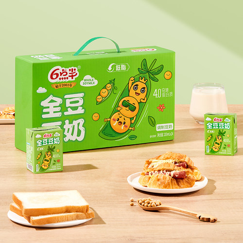 6点半低脂早餐豆奶200mL*24盒