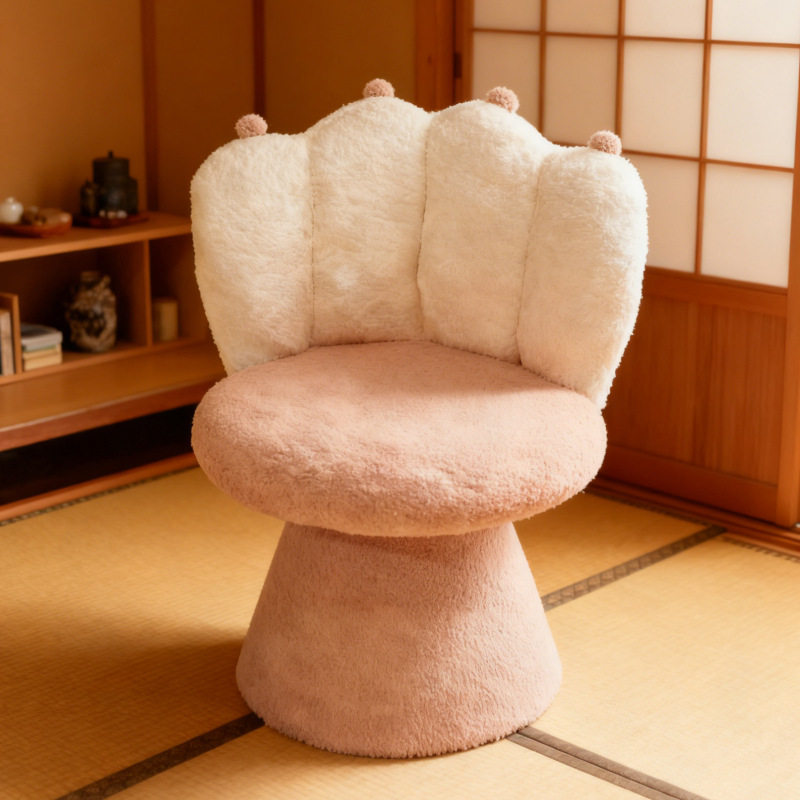 奶油风梳妆凳女生卧室化妆椅小户型高级感椅可爱猫爪靠背凳子,住宅家具,梳妆凳,淘宝优惠券,粉丝福利购,淘宝优惠卷