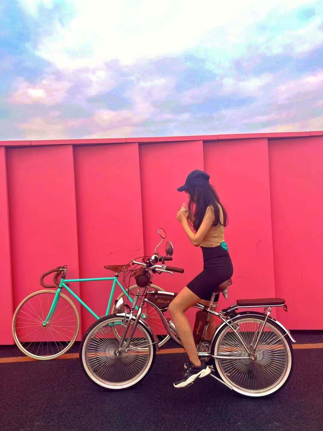 新品电镀工艺自行车经典复古老爷车日本进口变速 男士女士