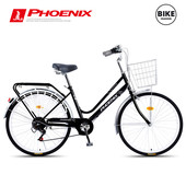 上海凤凰牌自行车女式 成年轻便大人男通勤车学生公路成人上班单车