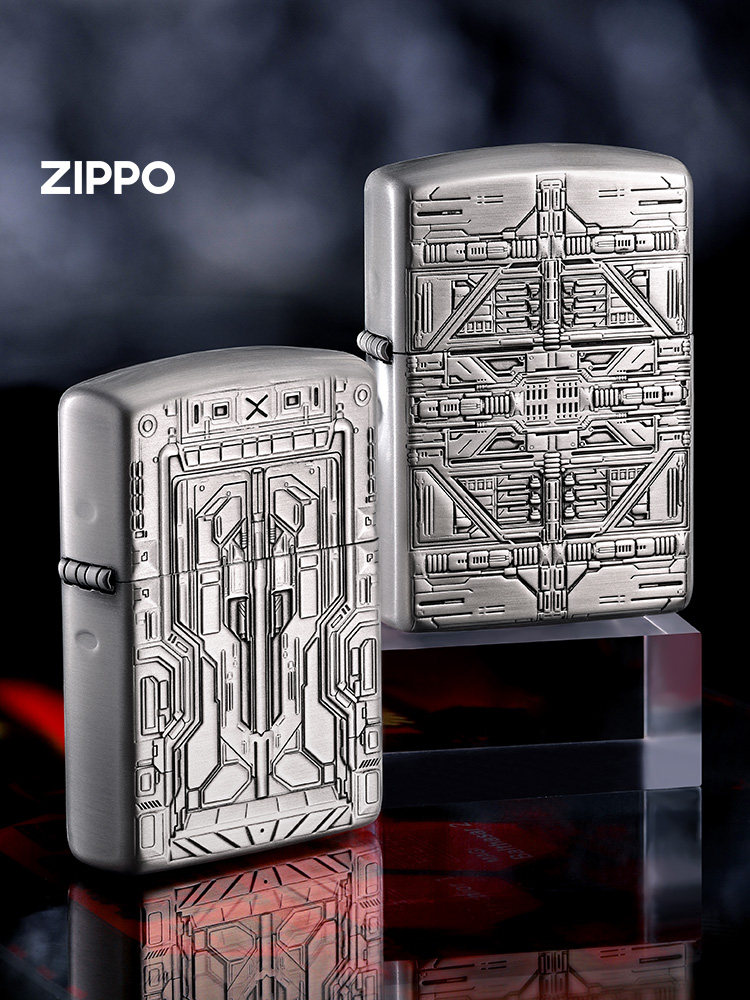 zippo打火机官方旗舰官网正版煤油防风拉丝古银机械帝国男生礼物