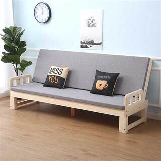 折叠实木沙发床小户型客厅书房单人1米两用多功能双人折叠床1.8
