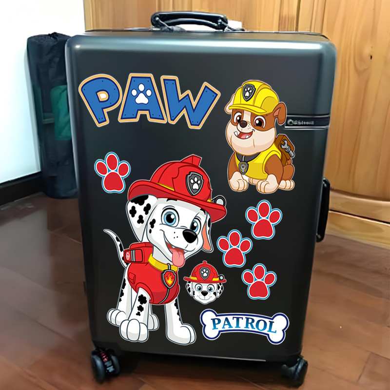 汪汪队行李箱贴纸防水不留胶高级感旅行箱笔记本改造专用装饰贴纸