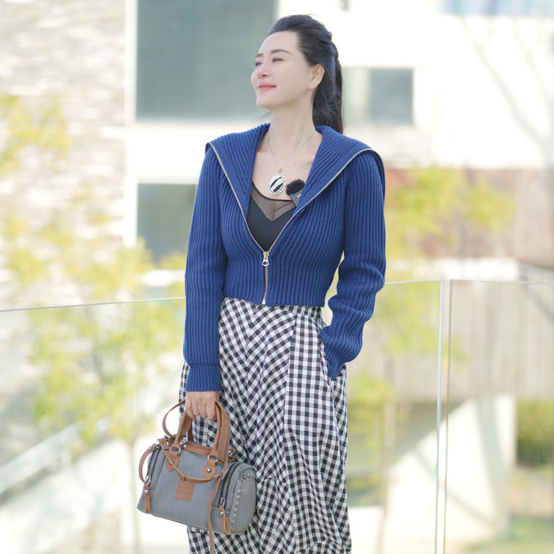 璇知物61八佰惠圣托尼u型裤高腰阔腿裤原创设计新款王璇形象美学