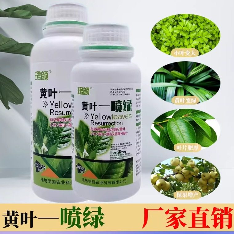 珺颜黄叶一喷绿小叶变大黄叶变绿蔬菜花卉果树微量元素通用水溶肥,农用物资,叶面肥,淘宝优惠券,粉丝福利购,淘宝优惠卷
