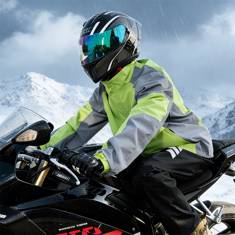 摩托车雨衣骑行服专用男款分体式套装外卖骑手外穿全身防暴雨雨披