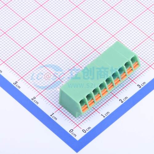 5只起 弹簧式接线端子 KF250NH-3.5-9P 插件P=3.5mm 1x9P 9P 原装