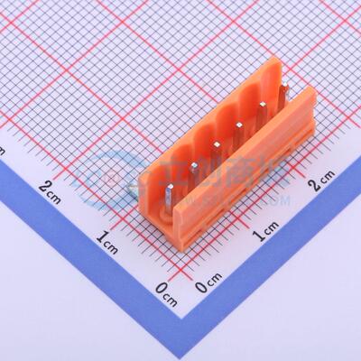 插拔式接线端子 HT396R-3.96-6P 弯插,P=3.96mm 板端/插座-开口 1
