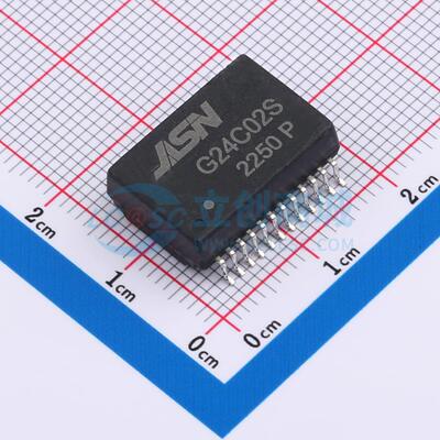 网口变压器 G24C02S SMD-24P,17.6x12.2mm 单口 电子元器件配单